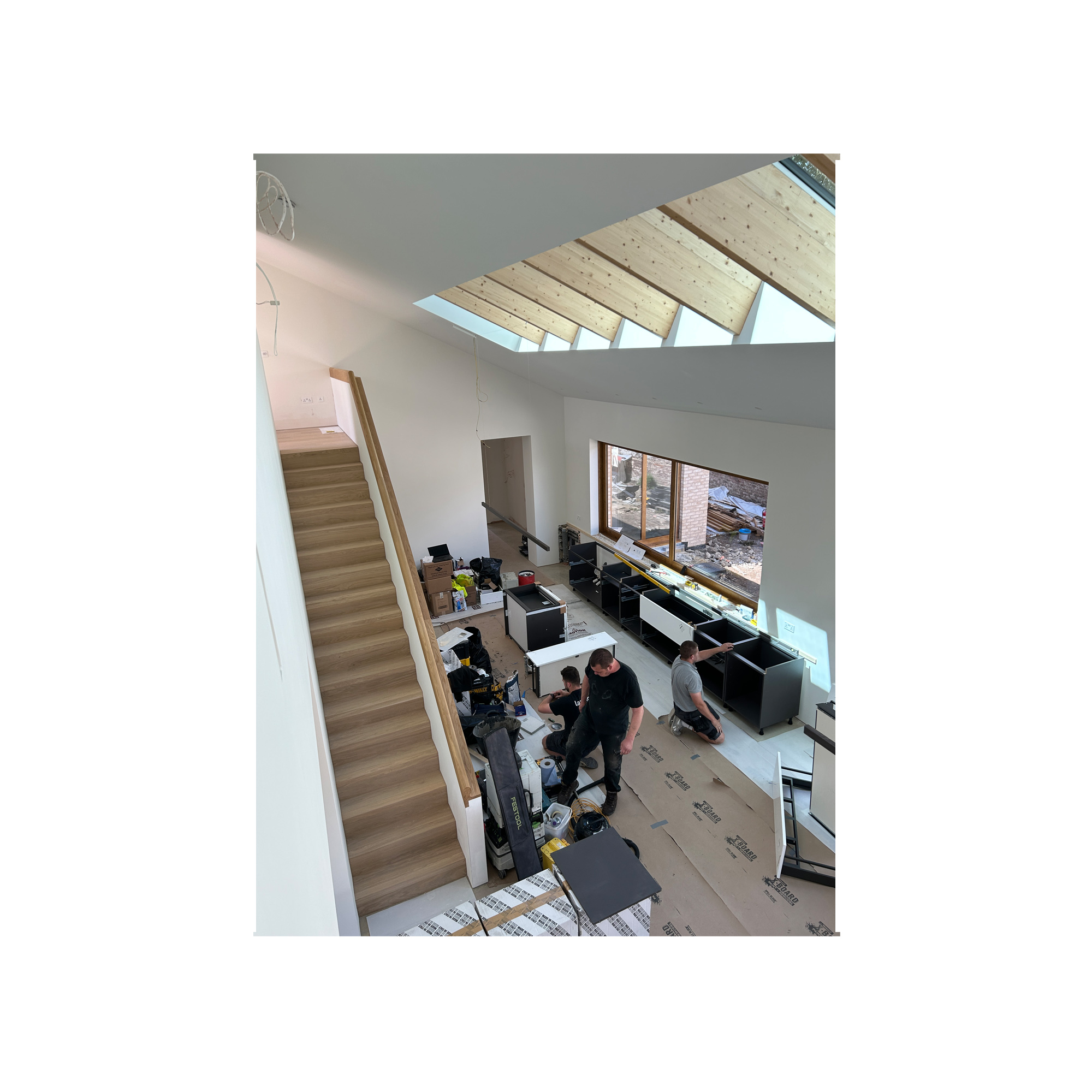 Erbar Mattes Architects Wimbledon London timber frame house site kitchen